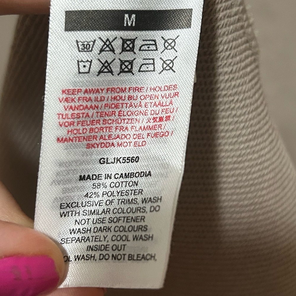 Gymshark X Whitney Simmons Oversized Robe Size Medium Tan Beige - Picture 6 of 6